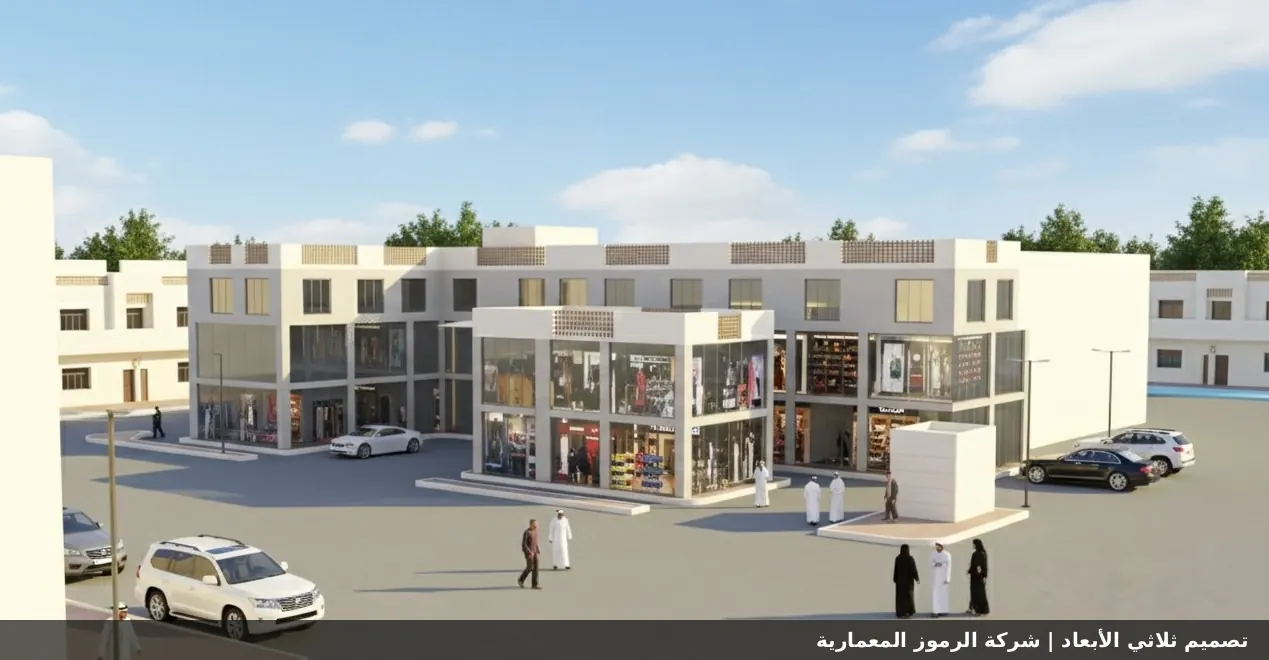 تصميم مبنى تجاري متعدد الوحدات في جدة